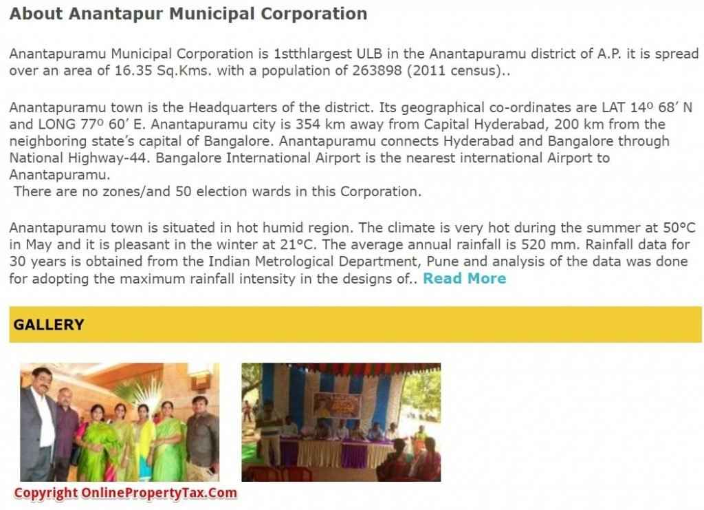 Anantapur Municipal Corporation _ Anantapur Municipal Corporation - Anantapur Property Tax - Online payment