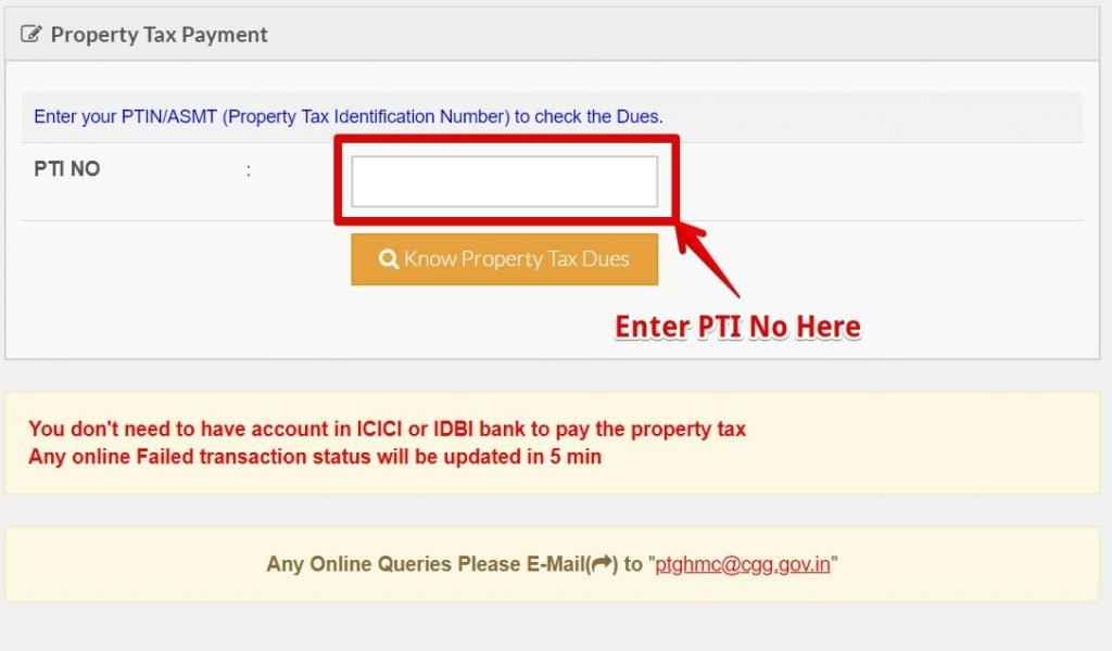 Greater Hyderabad Municipal Corporation- GHMC Online Property Tax