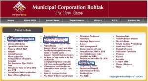 Official Website of Municipal Corporation Rohtak Property Tax Online Payment