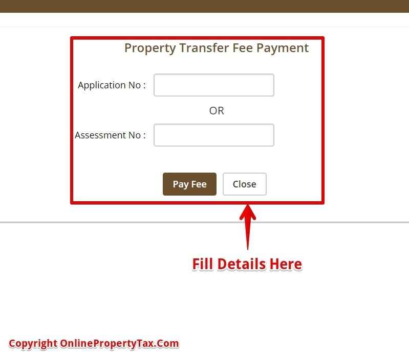 Property Transfer Fees Payment