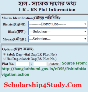 West Bengal RS LR Plot Information