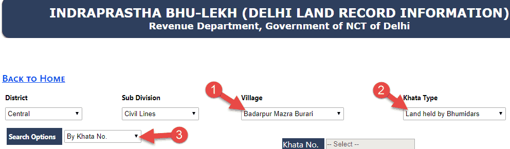 Indraprashtha Land Record Information- Delhi Bhulekh- दिल्ली भूलेख